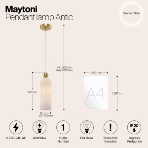 Светильник подвесной Maytoni Antic MOD302PL-01W