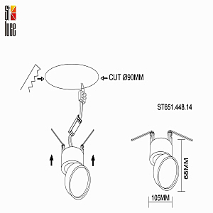 Встраиваемый светильник ST Luce ST651 ST651.448.14