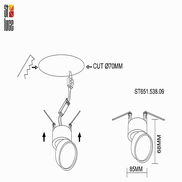 Встраиваемый светильник ST Luce ST651 ST651.538.09