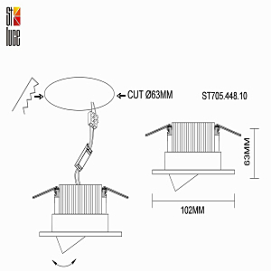 Встраиваемый светильник ST Luce ST705 ST705.448.10