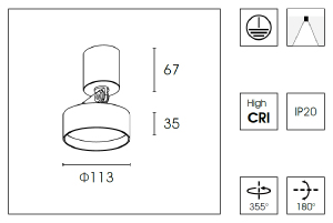 Накладной светильник Delight Collection WB85 WB8513DR