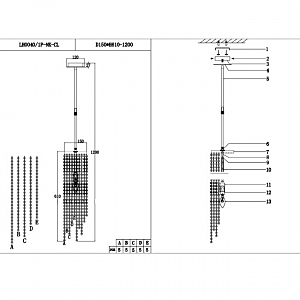 Светильник подвесной Lumien Hall Markellin LH0040/1P-NK-CL