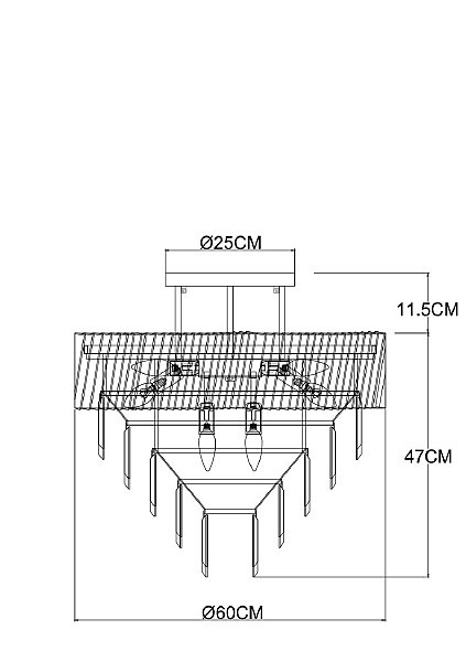 Потолочная люстра Arte Lamp Muscida A1004PL-10SI