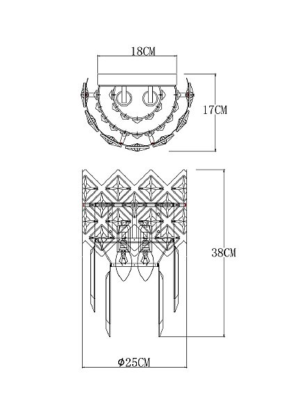 Настенное бра Arte Lamp Wezen A1006AP-2CC