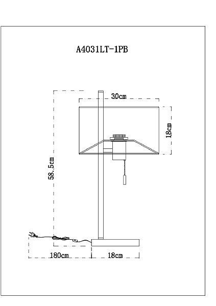 Настольная лампа Arte Lamp Proxima A4031LT-1PB