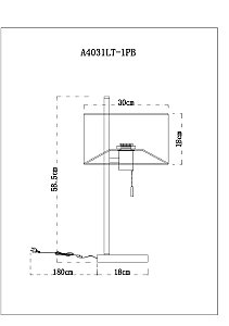 Настольная лампа Arte Lamp Proxima A4031LT-1PB