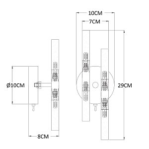 Настенное бра Arte Lamp Ramona A7410AP-4PB