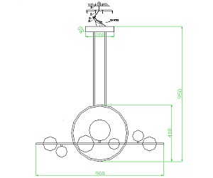 Люстра на штанге KINK Light Иона 09408-7L,19