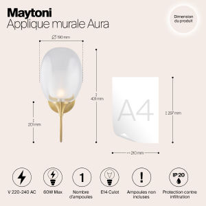 Настенное бра Maytoni Aura MOD016WL-01BS