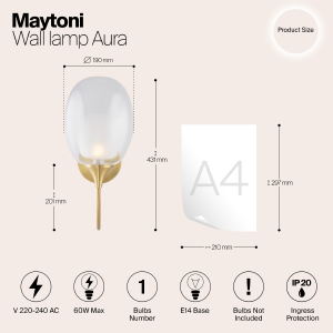 Настенное бра Maytoni Aura MOD016WL-01BS