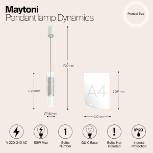 Светильник подвесной Maytoni Dynamics MOD326PL-01W