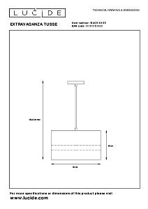 Светильник подвесной Lucide Extravaganza Tusse 10409/01/35