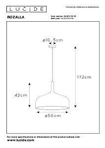 Светильник подвесной Lucide Rozalla 30483/50/33