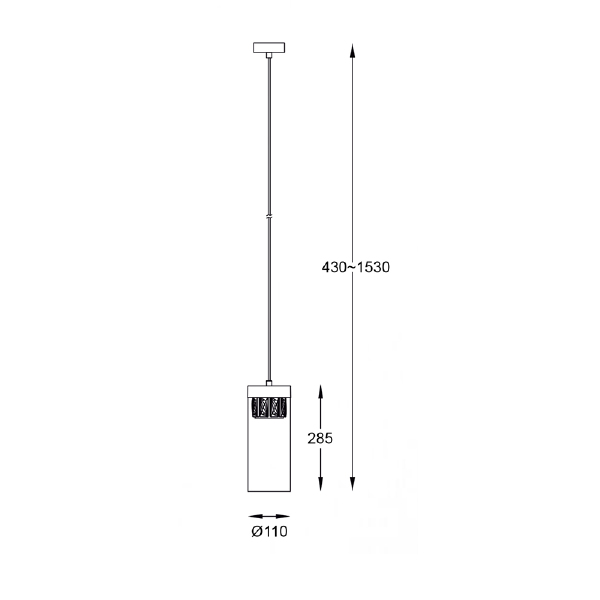 Светильник подвесной Zumaline Gem P0389-01D-0FD2