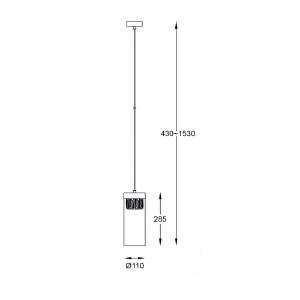 Светильник подвесной Zumaline Gem P0389-01D-0FD2