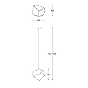 Светильник подвесной Zumaline Rock P0488-01A-F4HF