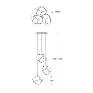 Светильник подвесной Zumaline Rock P0488-03A-B5HF