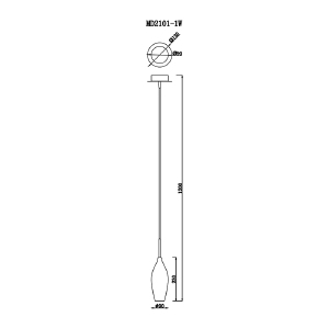 Светильник подвесной Zumaline Champagne MD2101-1S