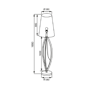 Торшер Zumaline Lorita TS-110314F-BK