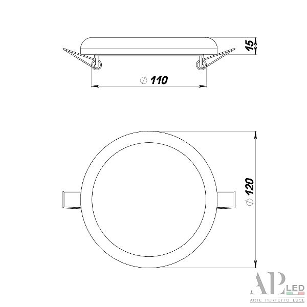 Встраиваемый светильник APL Led Ingrid 3322.FAP222R/18W/6K