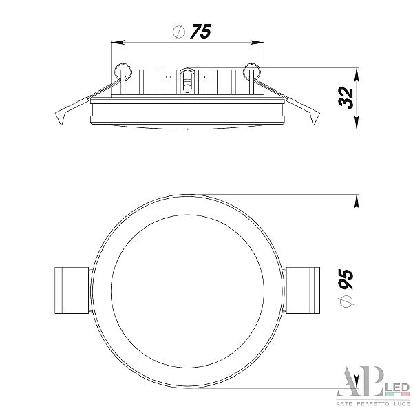 Встраиваемый светильник APL Led Ingrid 3322.LD109R/12W/6K