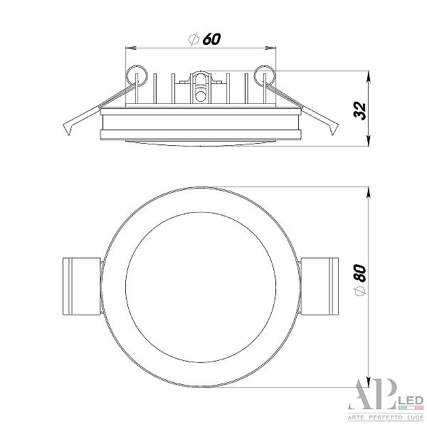 Встраиваемый светильник APL Led Ingrid 3322.LD109R/7W/6K