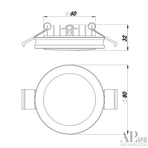 Встраиваемый светильник APL Led Ingrid 3322.LD109R/7W/6K