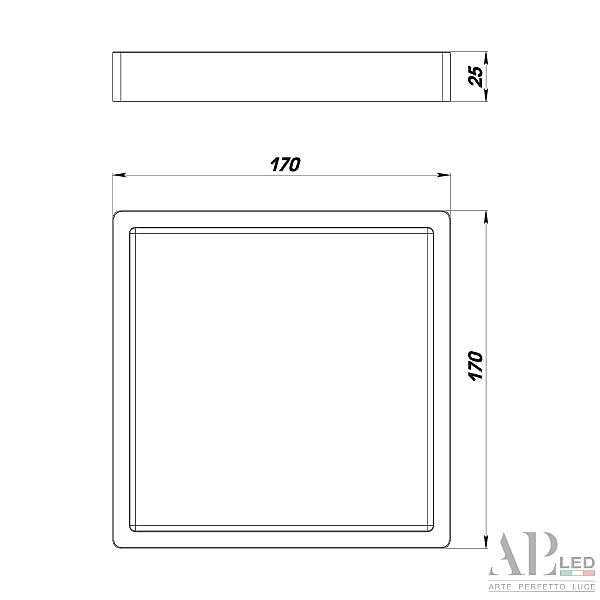 Светильник потолочный APL Led Ingrid 3322.LDF1604M/12W/4K