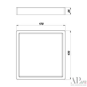 Светильник потолочный APL Led Ingrid 3322.LDF1604M/12W/4K