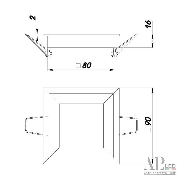 Встраиваемый светильник APL Led Ingrid 3322.LDF5016/5W/4K