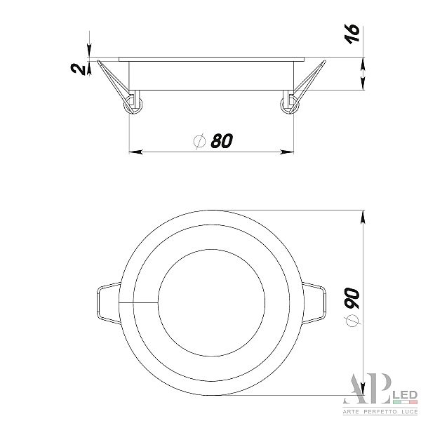 Встраиваемый светильник APL Led Ingrid 3322.LDY5016/5W/4K