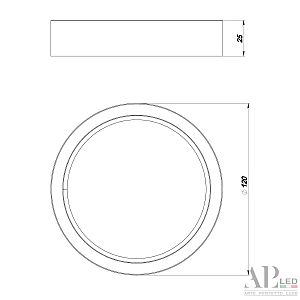 Светильник потолочный APL Led Ingrid 3322.LDY6004M/6W/4K