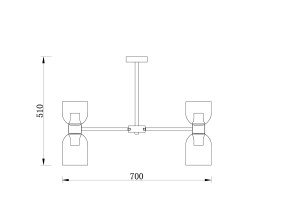 Люстра на штанге Freya Savia FR5203PL-10CH1