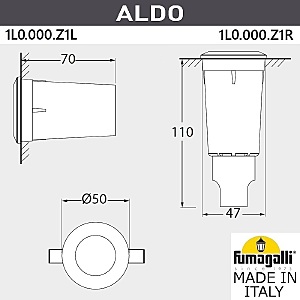 Уличный встраиваемый Fumagalli Aldo 1L0.000.000.LXZ1L