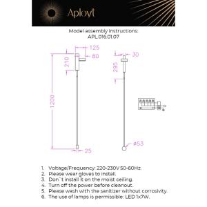 Настенный светильник Aployt Aga APL.016.01.07