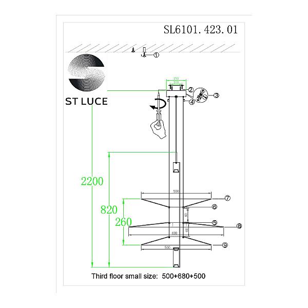 Подвесная люстра ST Luce Isola SL6101.423.01