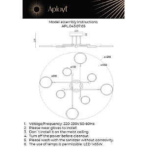 Потолочная люстра Aployt Ines APL.043.07.65