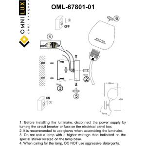 Настенное бра Omnilux Pavarolo OML-67801-01