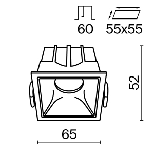 Встраиваемый светильник Maytoni Alfa LED DL043-01-10W3K-SQ-WB