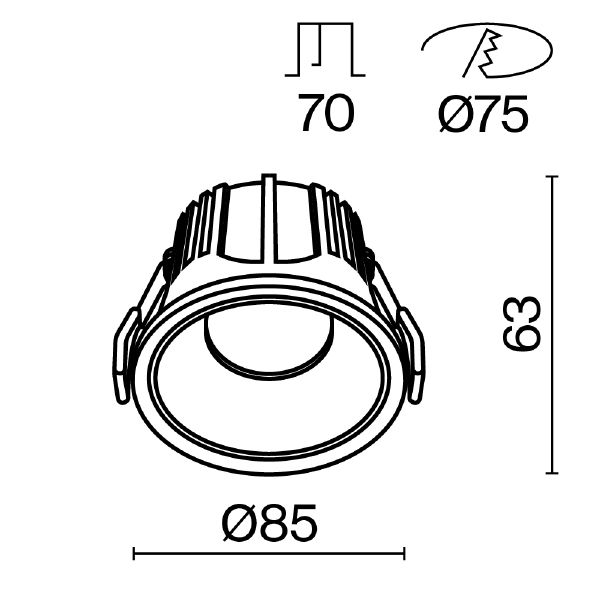 Встраиваемый светильник Maytoni Alfa LED DL043-01-15W3K-RD-W