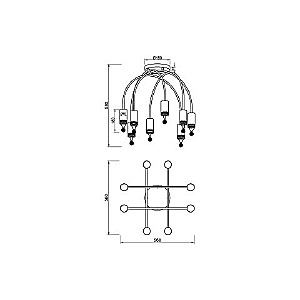 Потолочная люстра Vele Luce Pioggia VL4283L08