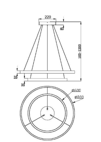 Подвесная люстра Maytoni Rim MOD058PL-L74B3K