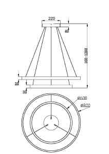 Подвесная люстра Maytoni Rim MOD058PL-L74B3K