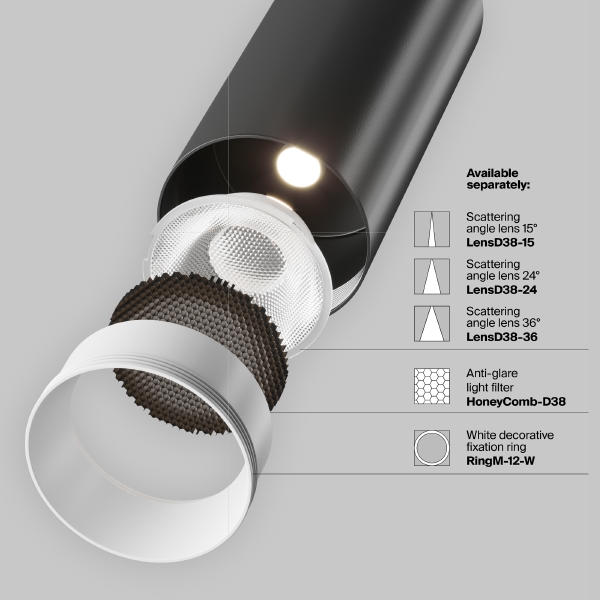 Трековый светильник Maytoni Focus LED Unity TR021-1-12B3K-W-D-B