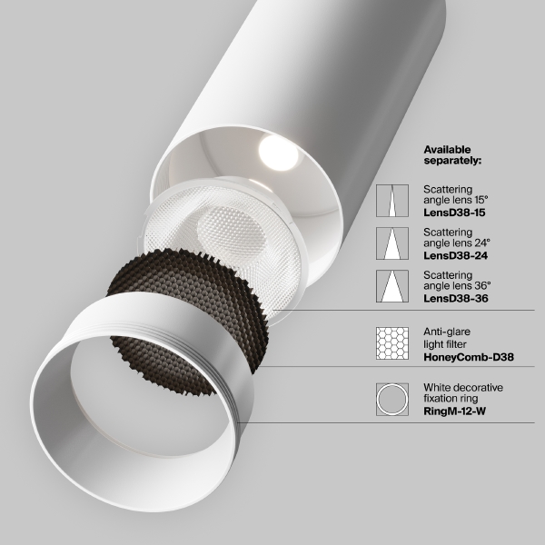 Трековый светильник Maytoni Focus LED Unity TR021-1-12W4K-W-D-W