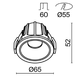 Встраиваемый светильник Maytoni Alfa Led DL043-01-10W4K-RD-W