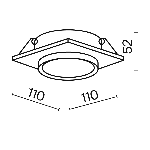 Встраиваемый светильник Maytoni Hoop DL086-GX53-SQ-W