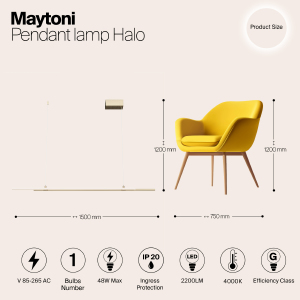 Подвесная люстра Maytoni Halo MOD005PL-L36BSK