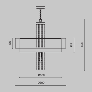 Подвесная люстра Maytoni Impressive MOD151PL-05G