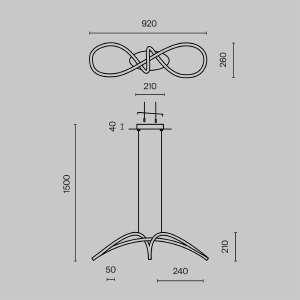 Подвесная люстра Maytoni Curve MOD156PL-L52B4K